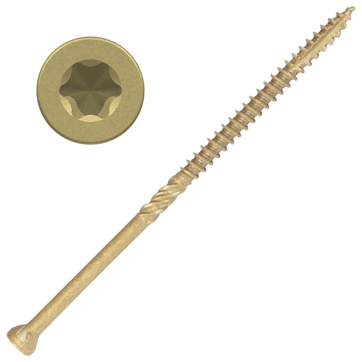 Screw Products EPIC No. 9 X 4 in. L Star Coated Trim Screws 1 lb 61 pk - Jamoozus