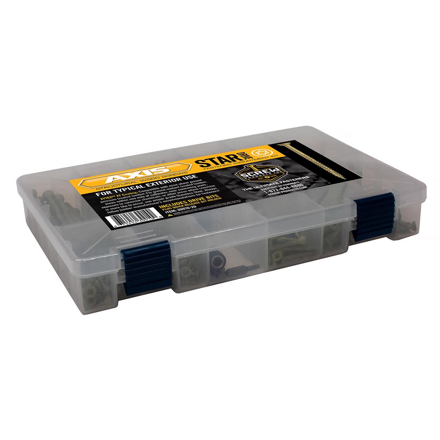 Screw Products AXIS Assorted Star Wood Screw Assortment 1 pk - Jamoozus