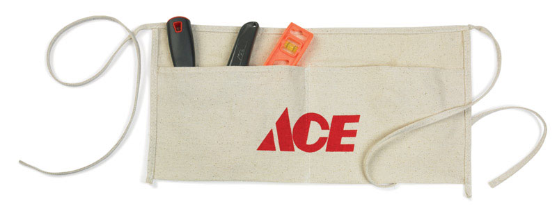 Ace Heavy Duty 2 pocket Cotton Waist Apron White 1 pk - Jamoozus