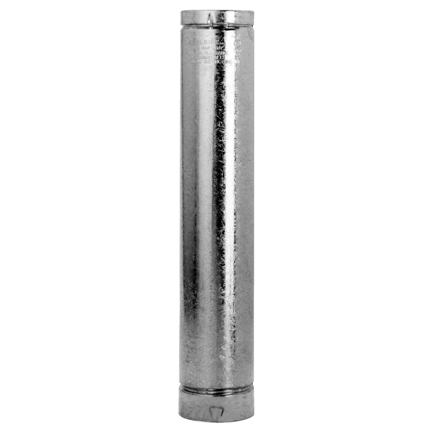 Selkirk 3 in. D X 24 in. L Aluminum/Galvanized Steel Round Gas Vent Pipe - Jamoozus