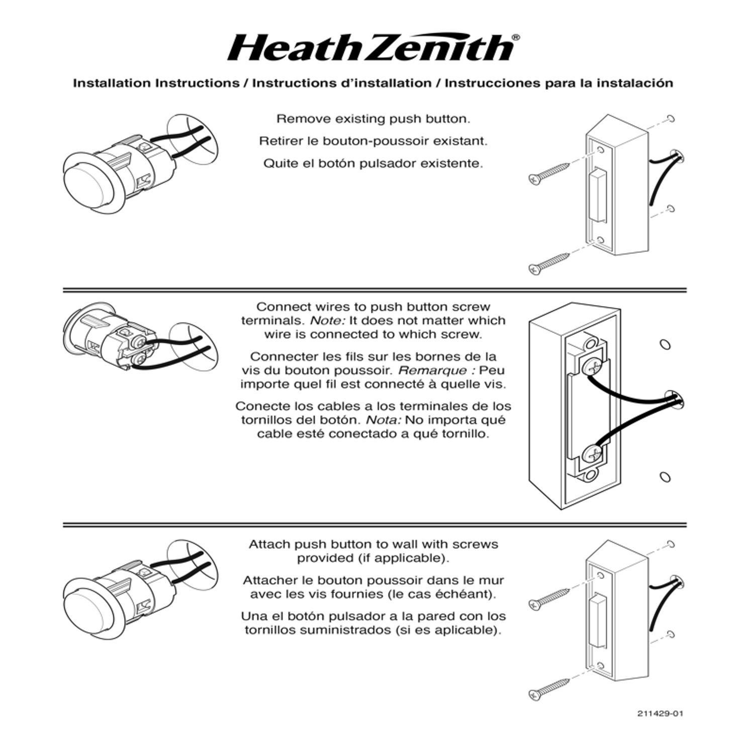 Heath Zenith White Plastic Wireless Door Chime Kit - Jamoozus