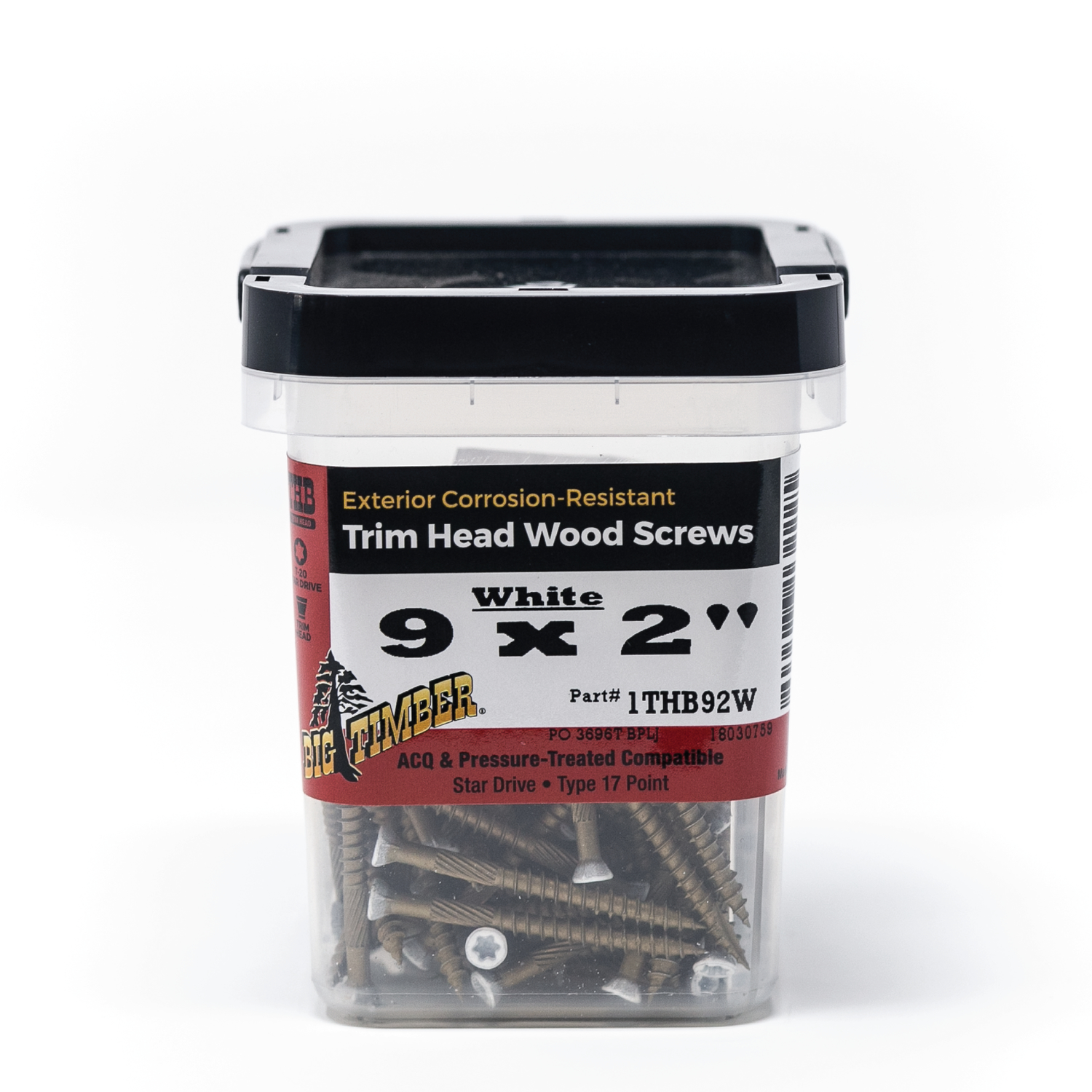 Big Timber No. 9 X 2 in. L Star White Wood Screws 1 lb 128 pk - Jamoozus
