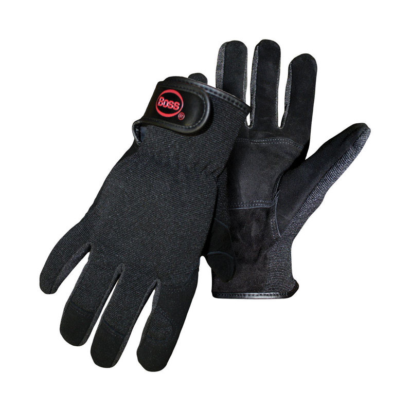 Boss Guard Men's Indoor/Outdoor Mechanic's Glove Black L 1 pair - Jamoozus