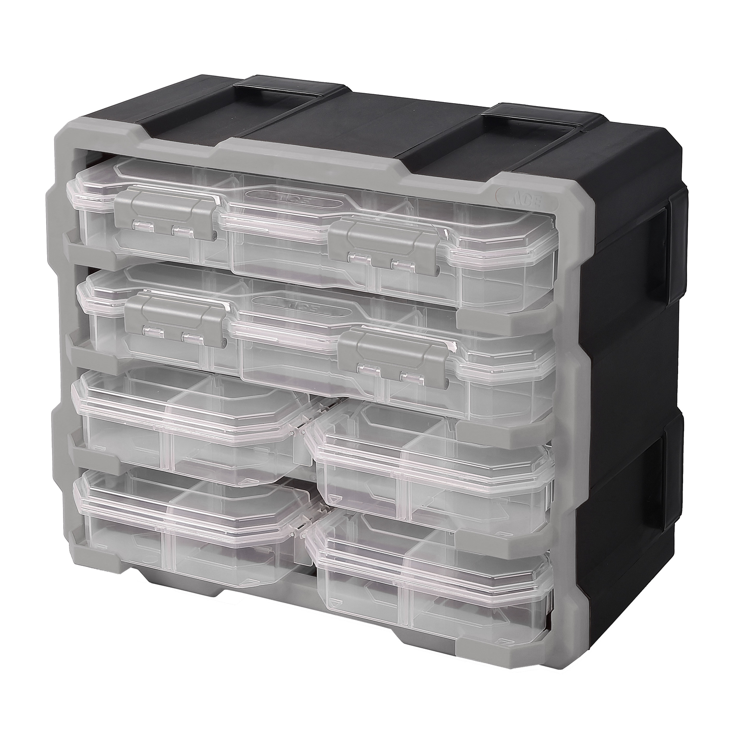 Ace 6.75 in. W X 12.75 in. H Storage Rack Plastic 6 compartments Black/Clear - Jamoozus