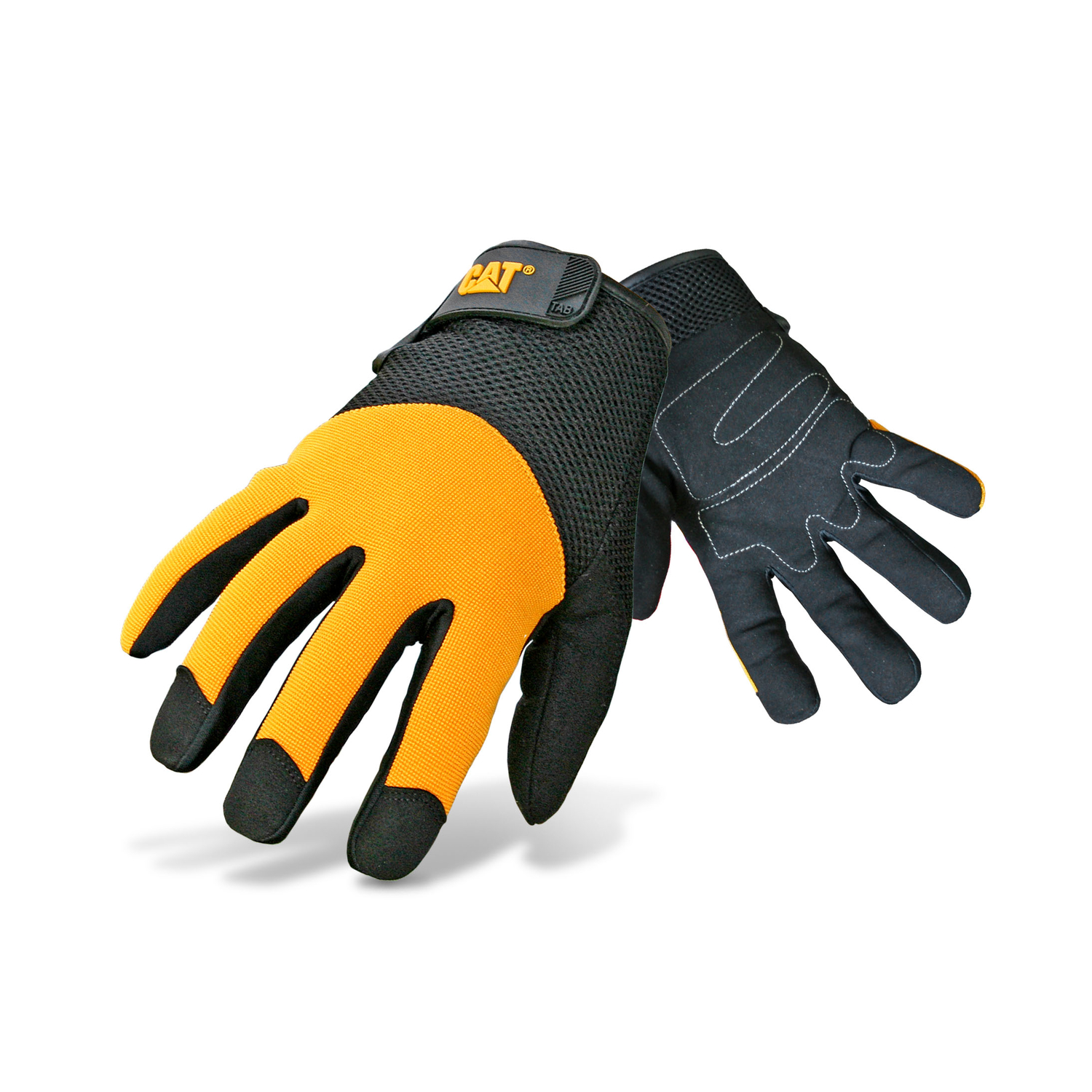 Cat Men's Indoor/Outdoor Padded Work Gloves Black/Yellow L 1 pair - Jamoozus
