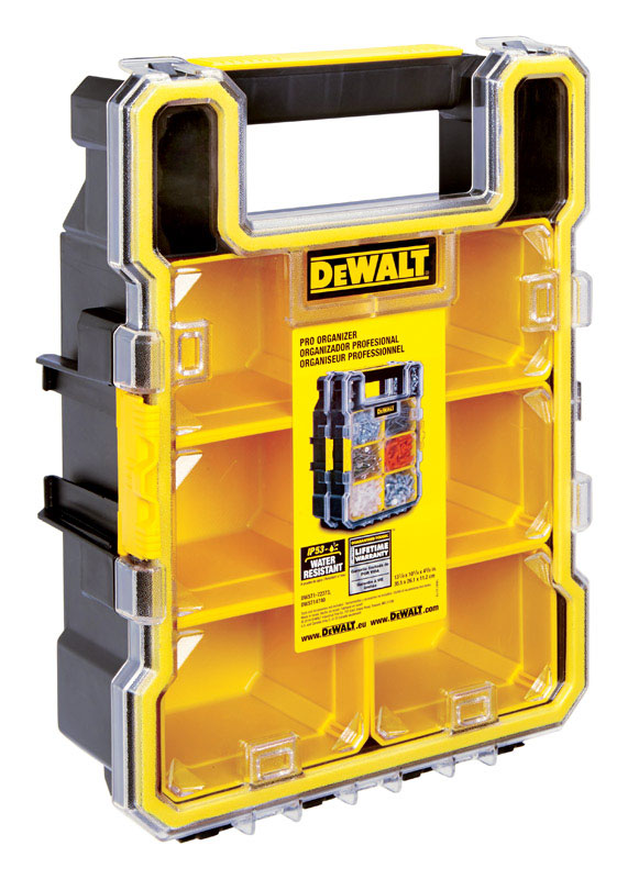 DeWalt 4.56 in. W X 13.66 in. H Storage Organizer Plastic 6 pocket Yellow - Jamoozus