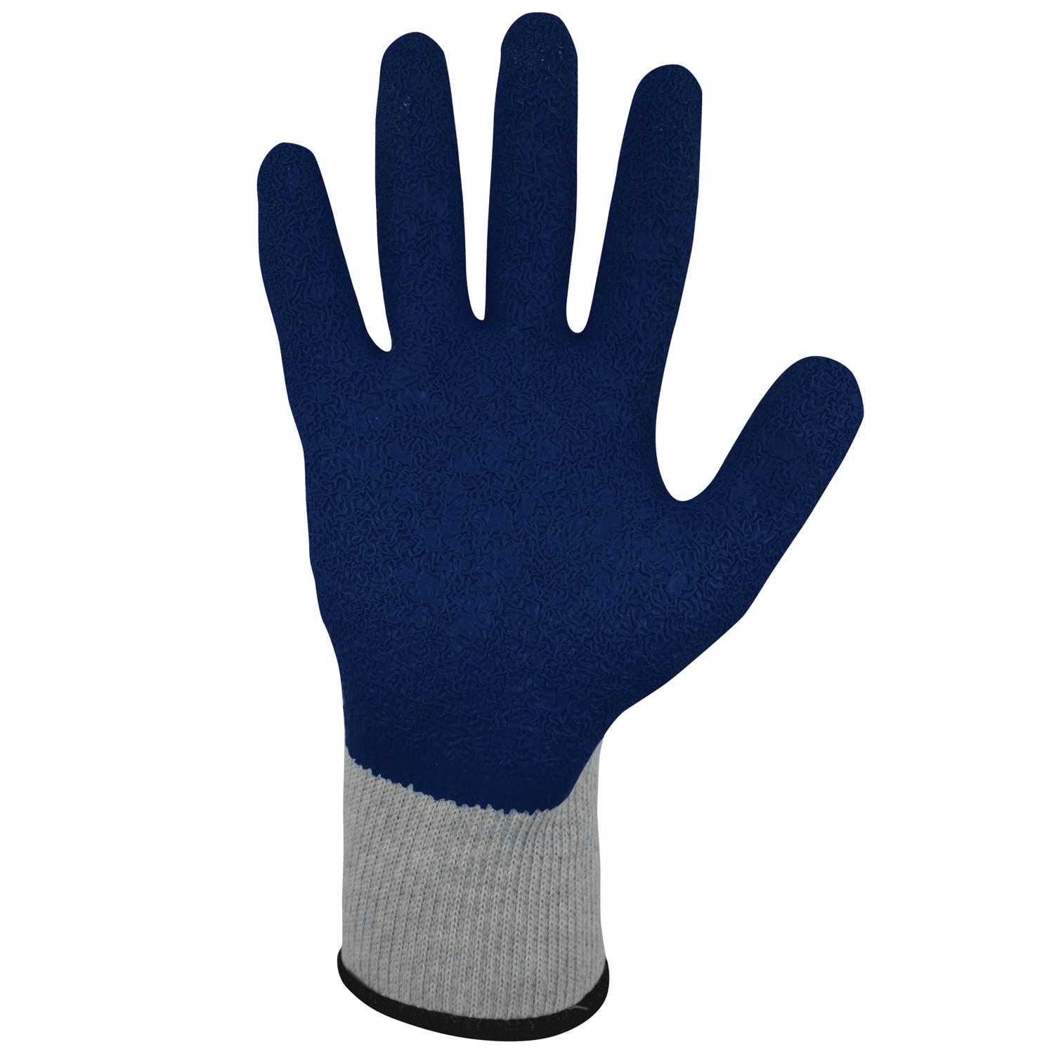 General Electric Unisex Crinkle Dipped Gloves Blue/Gray XL 1 pair - Jamoozus