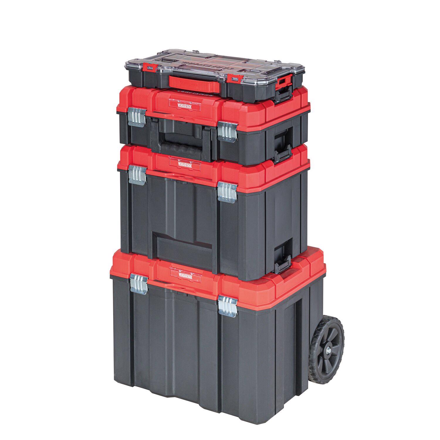 Craftsman VersaStack 9.84 in. W X 2.73 in. H Small Parts Bin Plastic 20 compartments Black/Red - Jamoozus