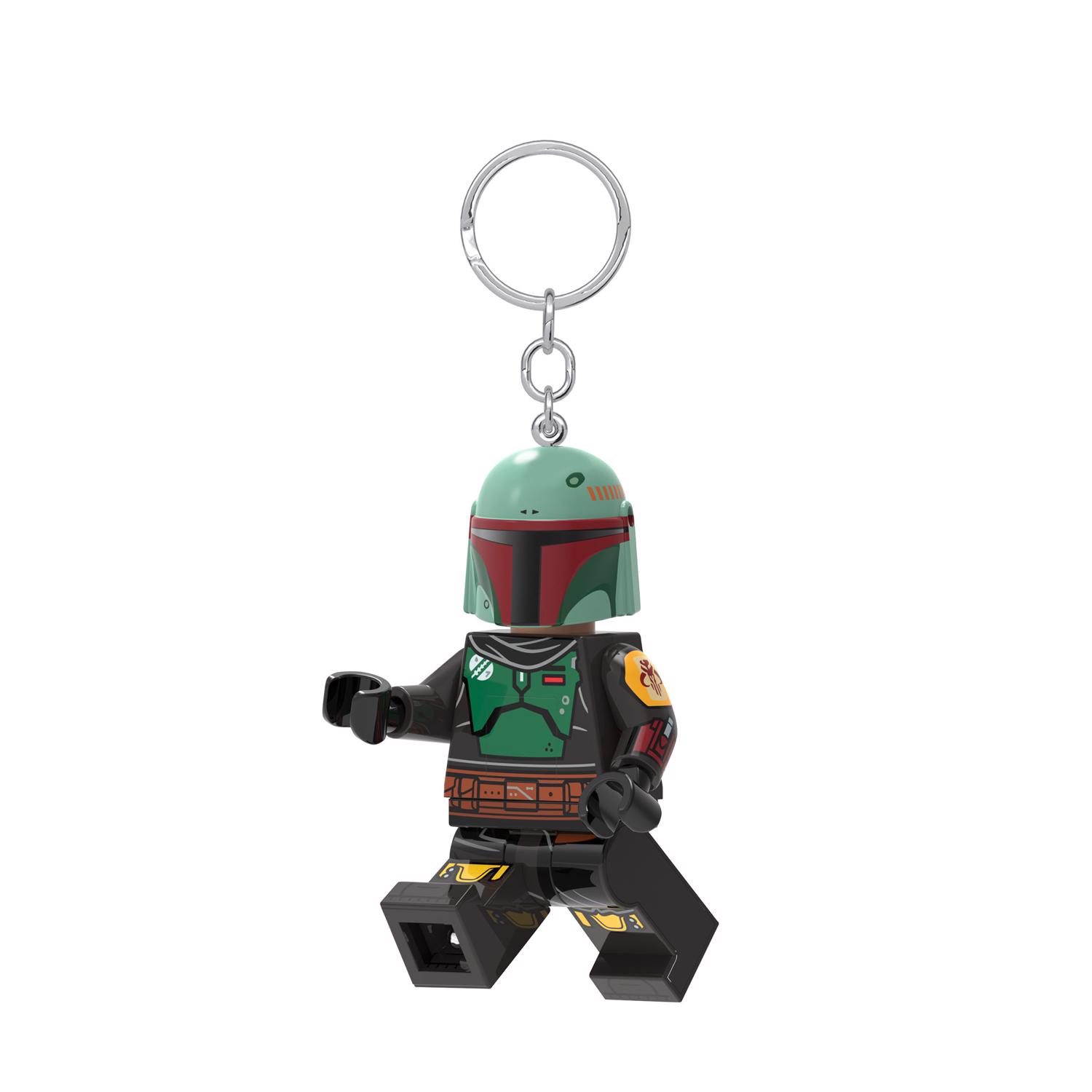 LEGO Star Wars Plastic Multicolored Boba Fett Keychain w/LED Light - Jamoozus