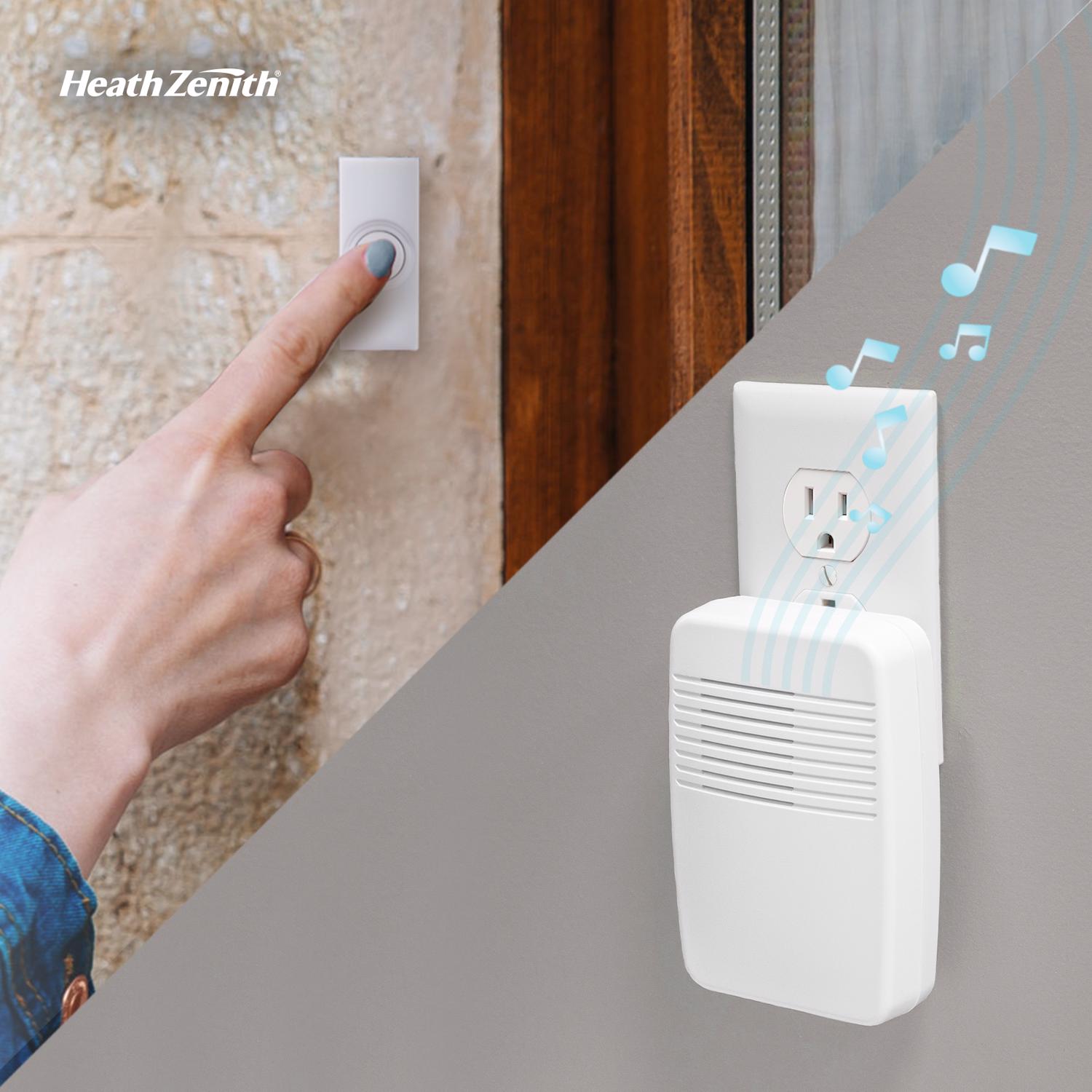 Heath Zenith White Plastic Wireless Door Chime Kit - Jamoozus