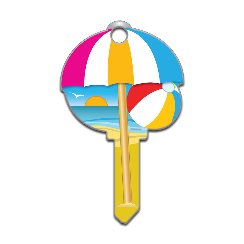 Lucky Line Key Shapes Beach House Key Blank SC1 Single For Schlage - Jamoozus