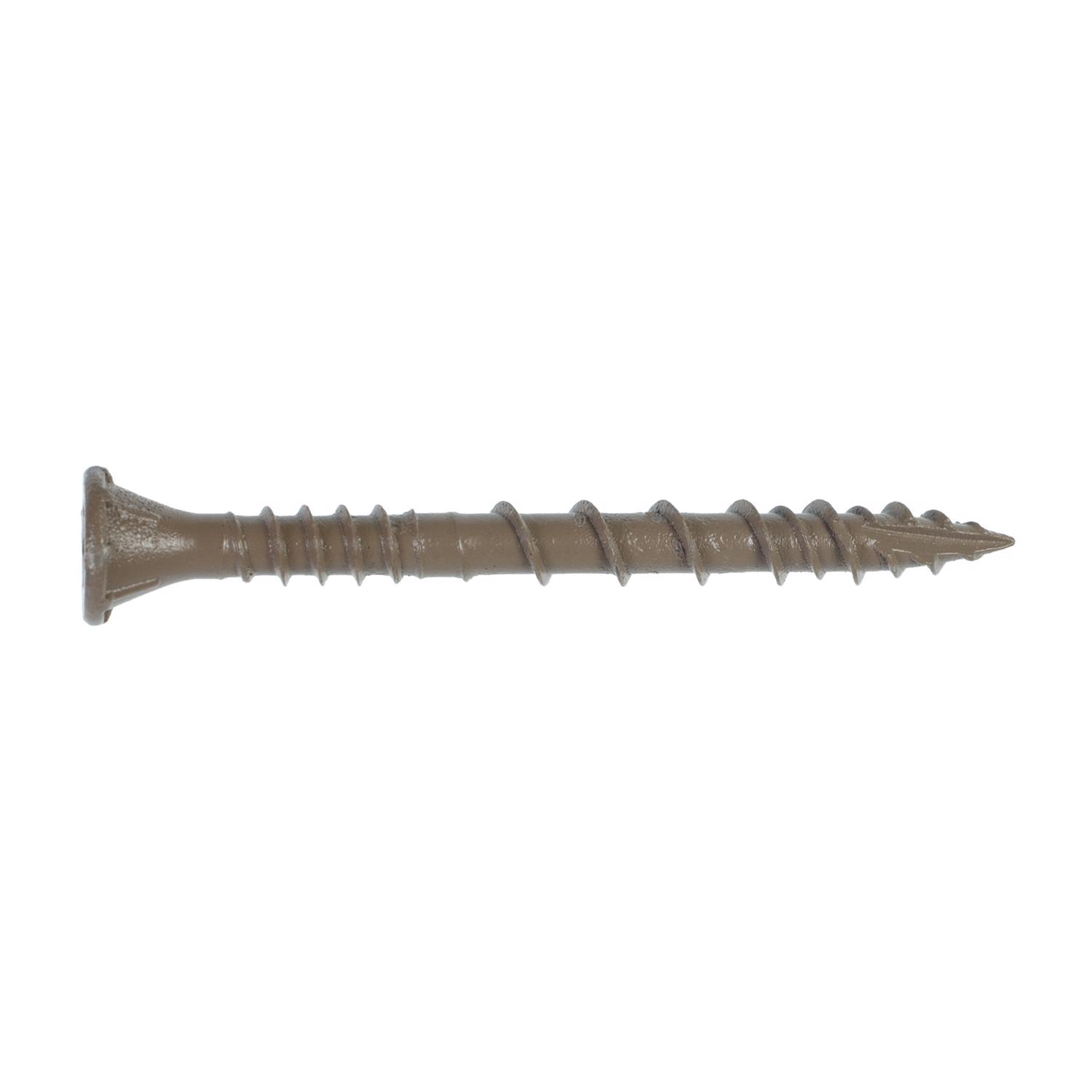 Simpson Strong-Tie Quick Drive No. 10 Sizes X 2-1/2 in. L Tan Star Ribbed Flat Head Deck Screws 1000 - Jamoozus