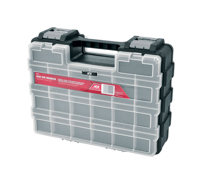 Ace 11-7/16 in. W X 14-9/16 in. H Double-Sided Organizer Plastic 18 compartments Gray - Jamoozus