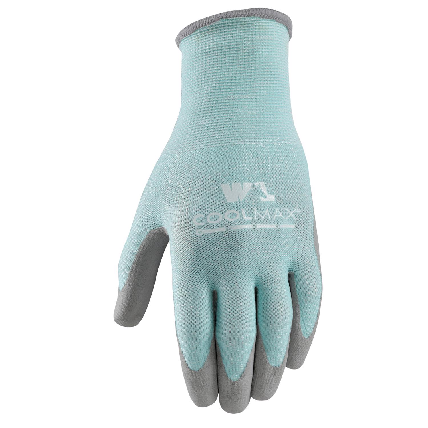 Wells Lamont Coolmax Women's Indoor/Outdoor Knit Work Gloves Black/Gray L 1 pair - Jamoozus
