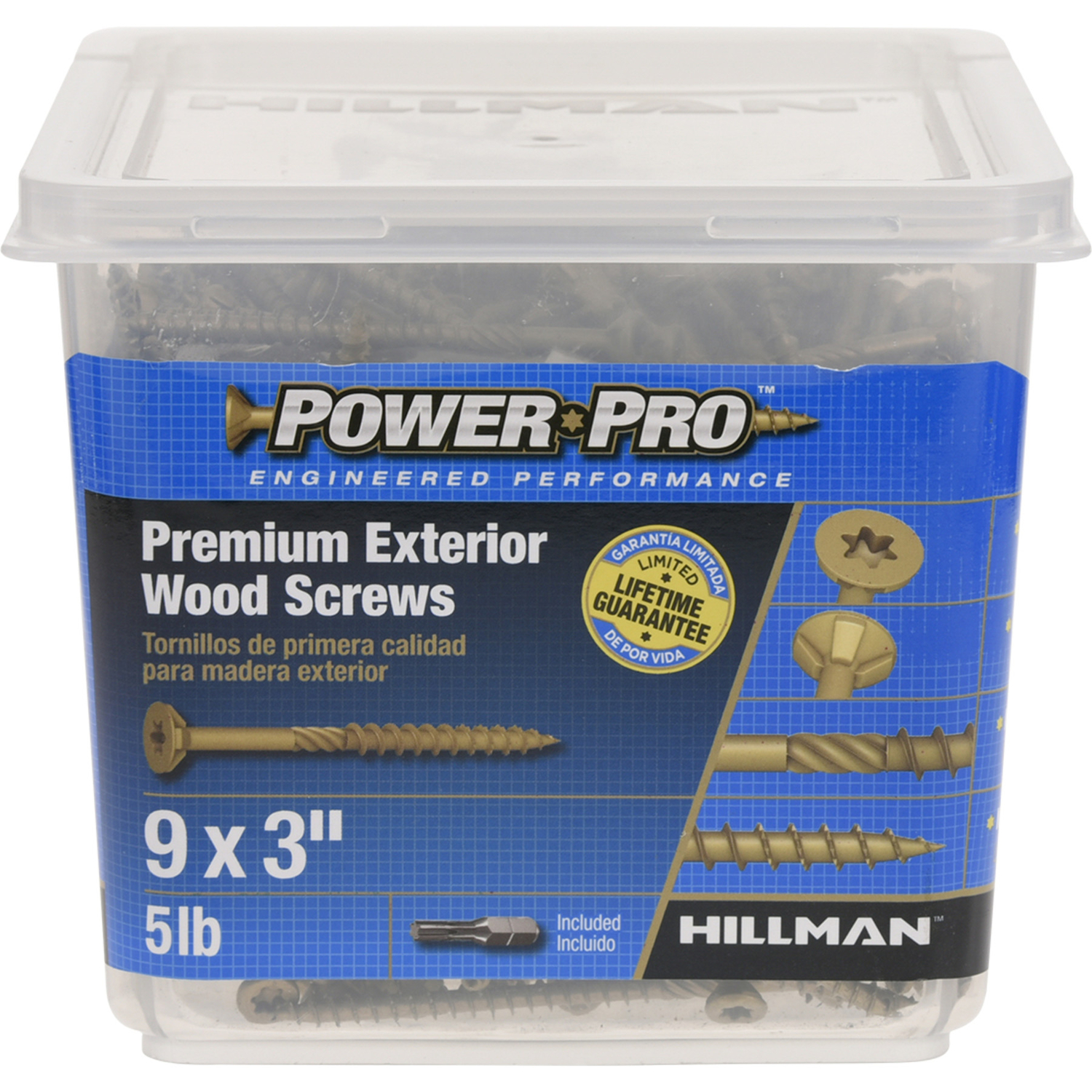 Hillman Power Pro No. 9 X 3 in. L Star Flat Head Premium Deck Screws 5 lb 417 pk - Jamoozus