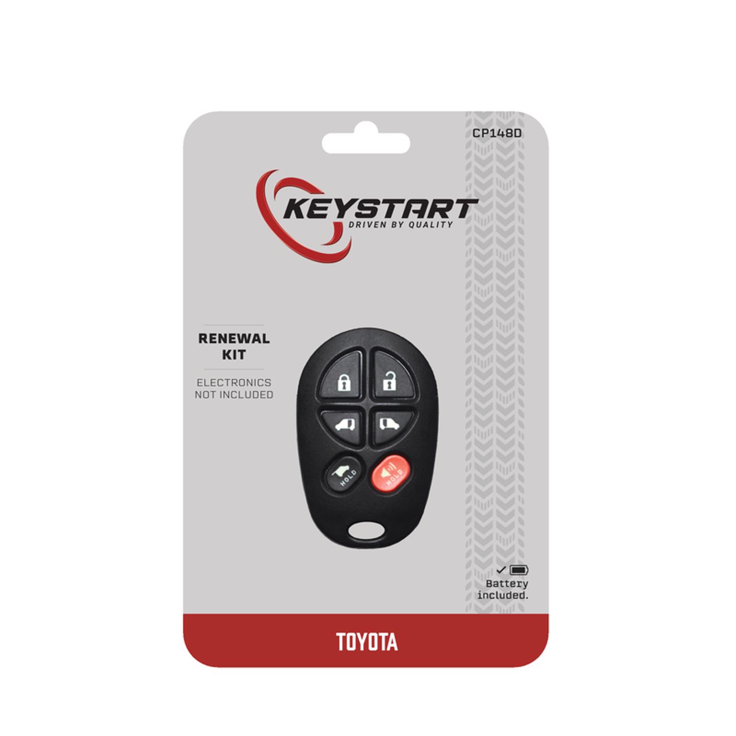 KeyStart Renewal KitAdvanced Remote Automotive Key FOB Shell CP148 Single For Toyota - Jamoozus