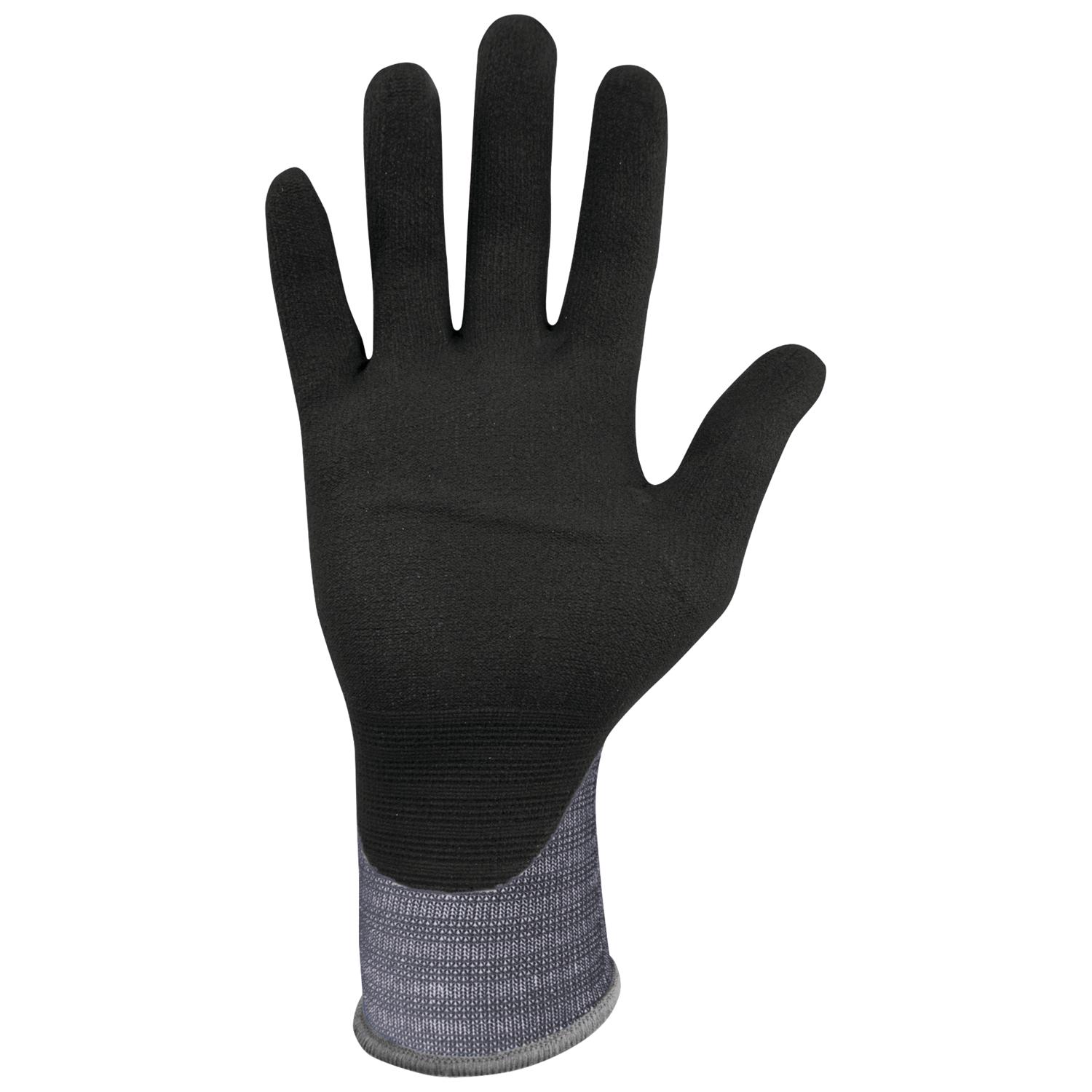 General Electric Unisex Dipped Gloves Black/Gray L 1 pair - Jamoozus