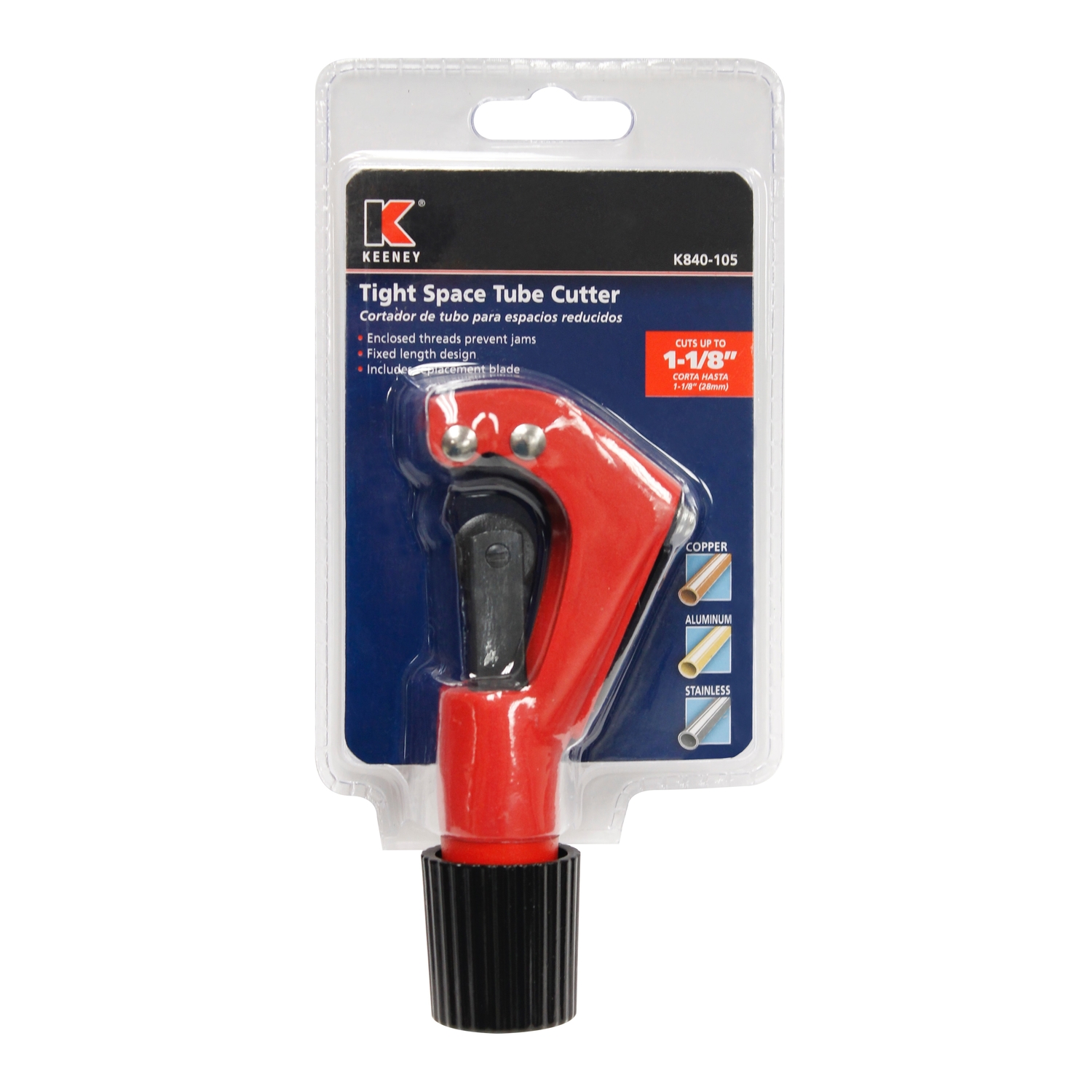 Keeney 8 in. Tight Space Tube Cutter Red 1 pk - Jamoozus