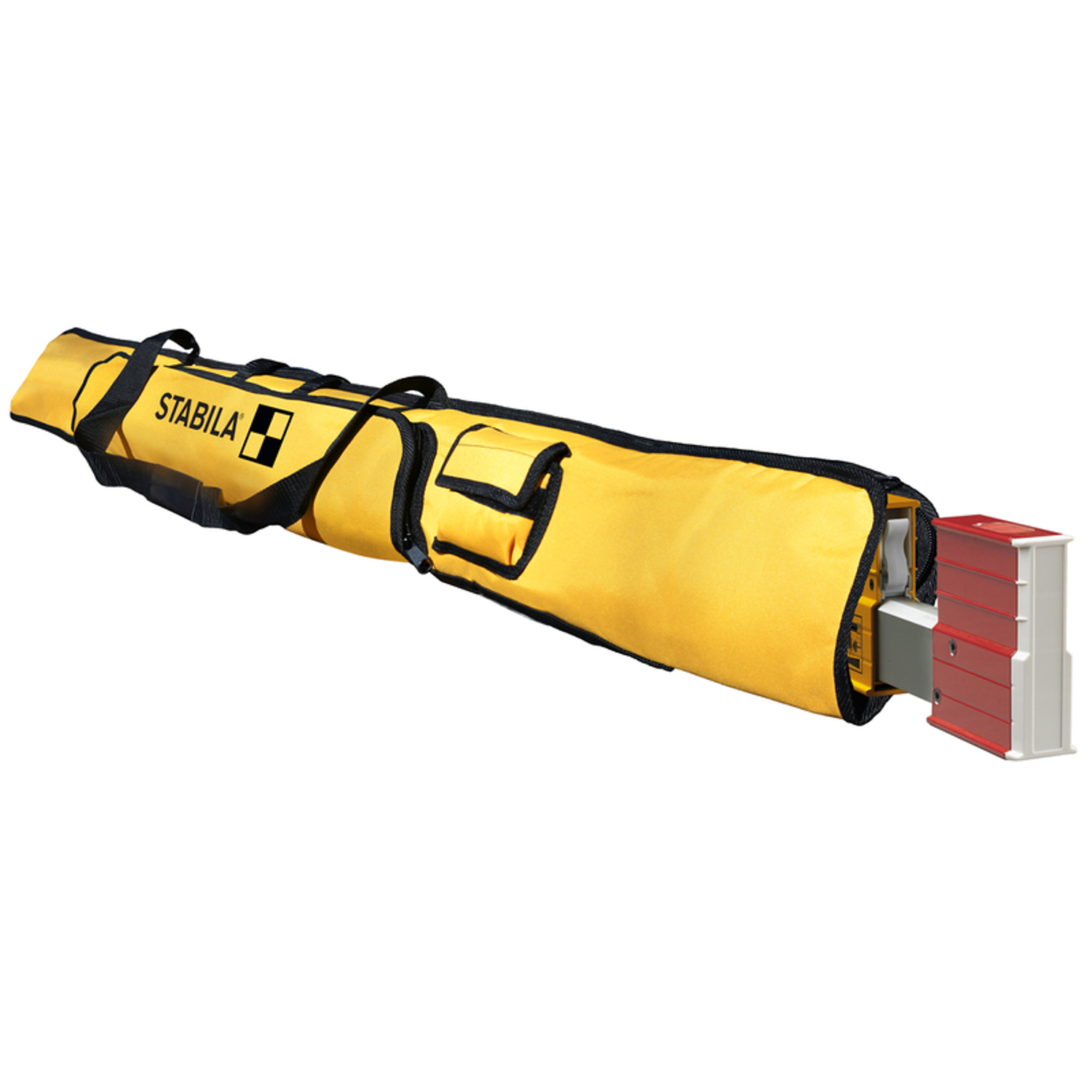 STABILA 8 in. W X 2 in. H Nylon 6 ft. to 10 ft. Plate Level Carrying Case 2 pocket Yellow 1 pc - Jamoozus
