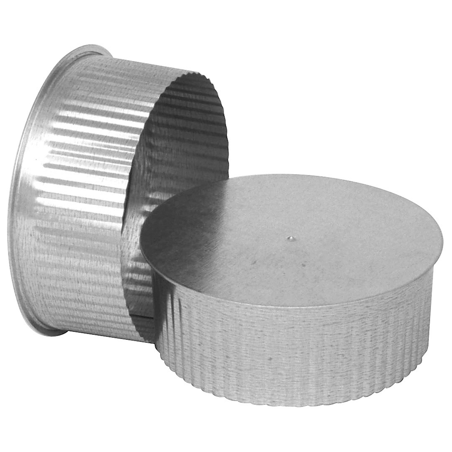Imperial 3 in. D Galvanized steel Crimped Pipe End Cap - Jamoozus