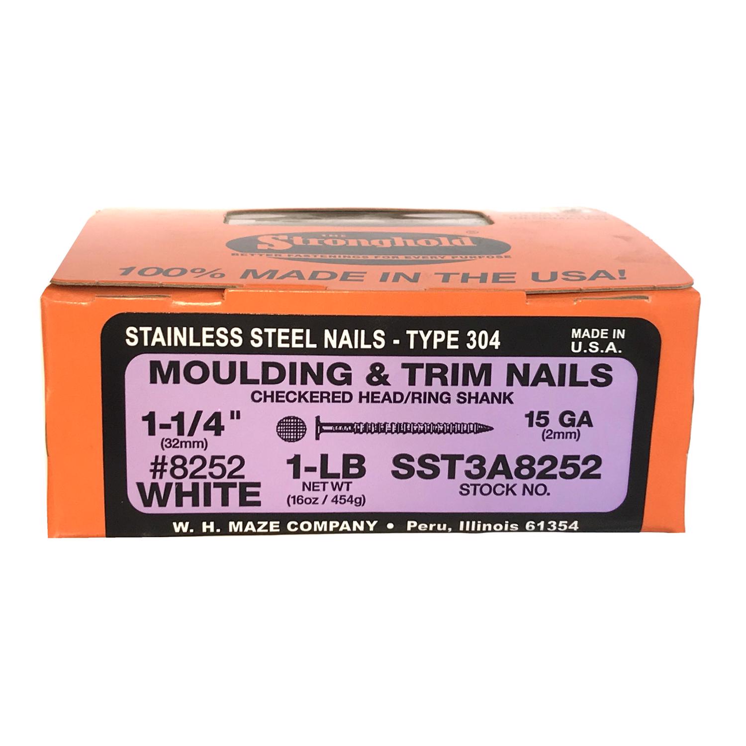 Maze 3D 1.25 in. Trim Stainless Steel Nail Flat Head 1 box - Jamoozus