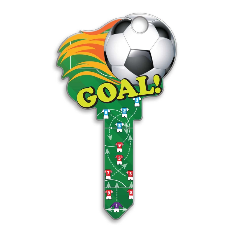 Lucky Line Key Shapes Soccer House Key Blank SC1 Single For Schlage - Jamoozus