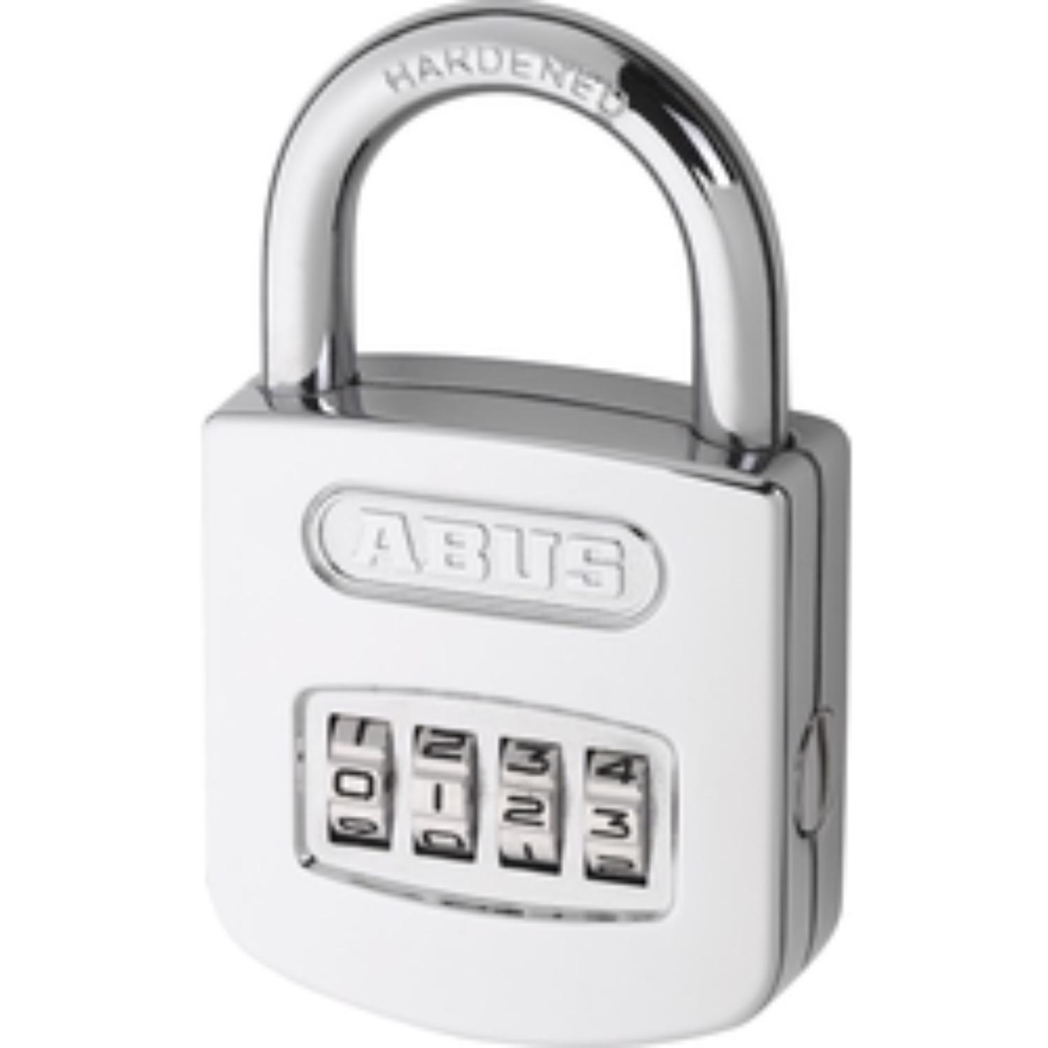 ABUS 4-25/64th in. H X 1-31/32 in. W Steel 4-Dial Combination Padlock - Jamoozus