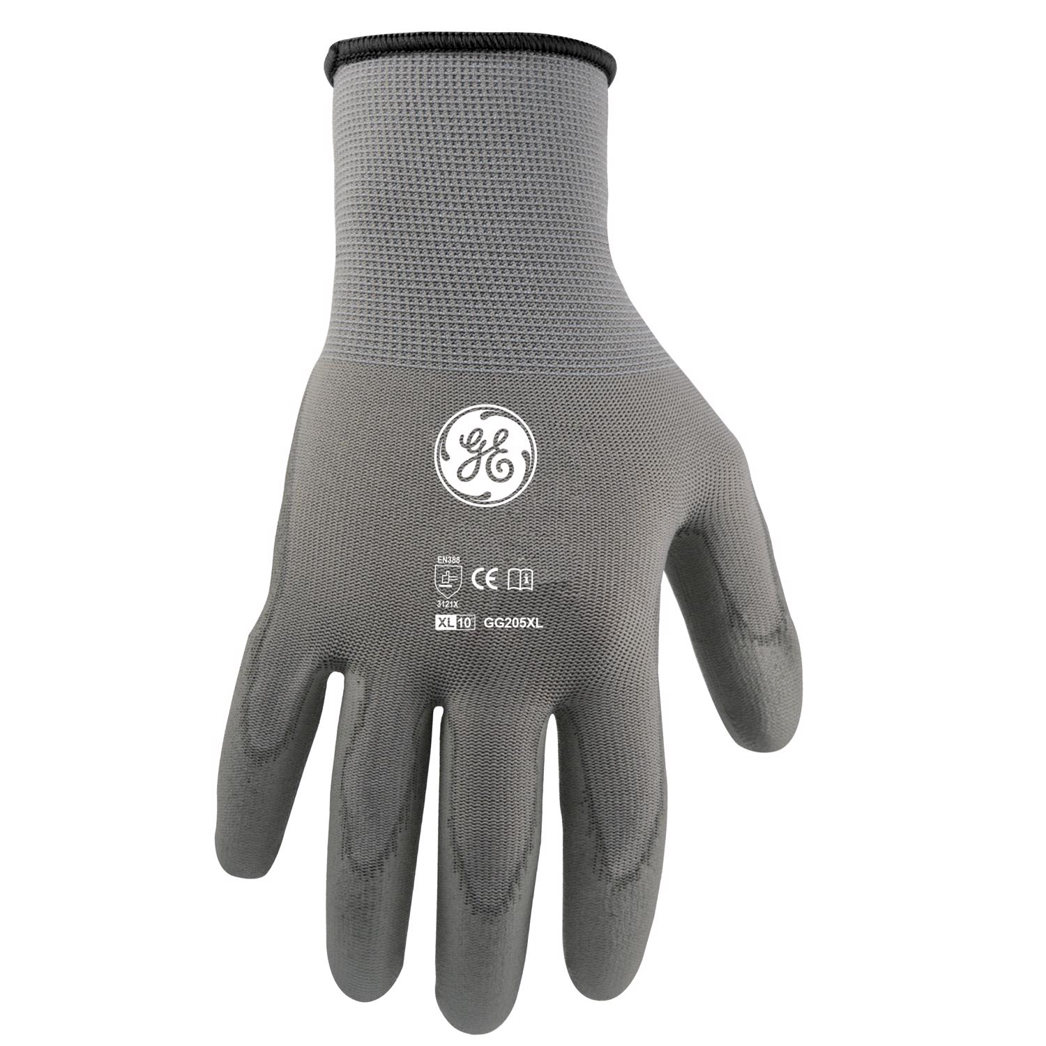 General Electric Unisex Dipped Gloves Gray XL 1 pair - Jamoozus