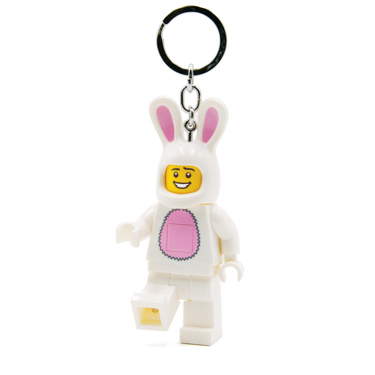 LEGO Classic Plastic Multicolored Bunny Keychain w/LED Light - Jamoozus