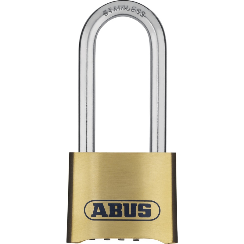 ABUS 4-29/64th in. H X 2-3/32 in. W Brass 4-Dial Combination Padlock - Jamoozus
