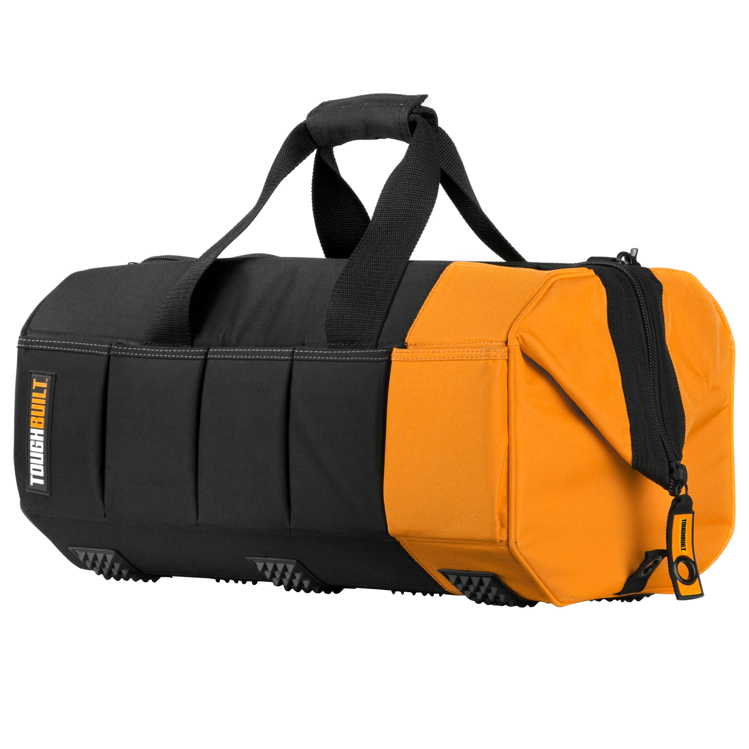 ToughBuilt 6.5 in. W X 10.5 in. H Polyester Massive Mouth Tool Bag 51 pocket Black/Gray/Orange 1 pc - Jamoozus