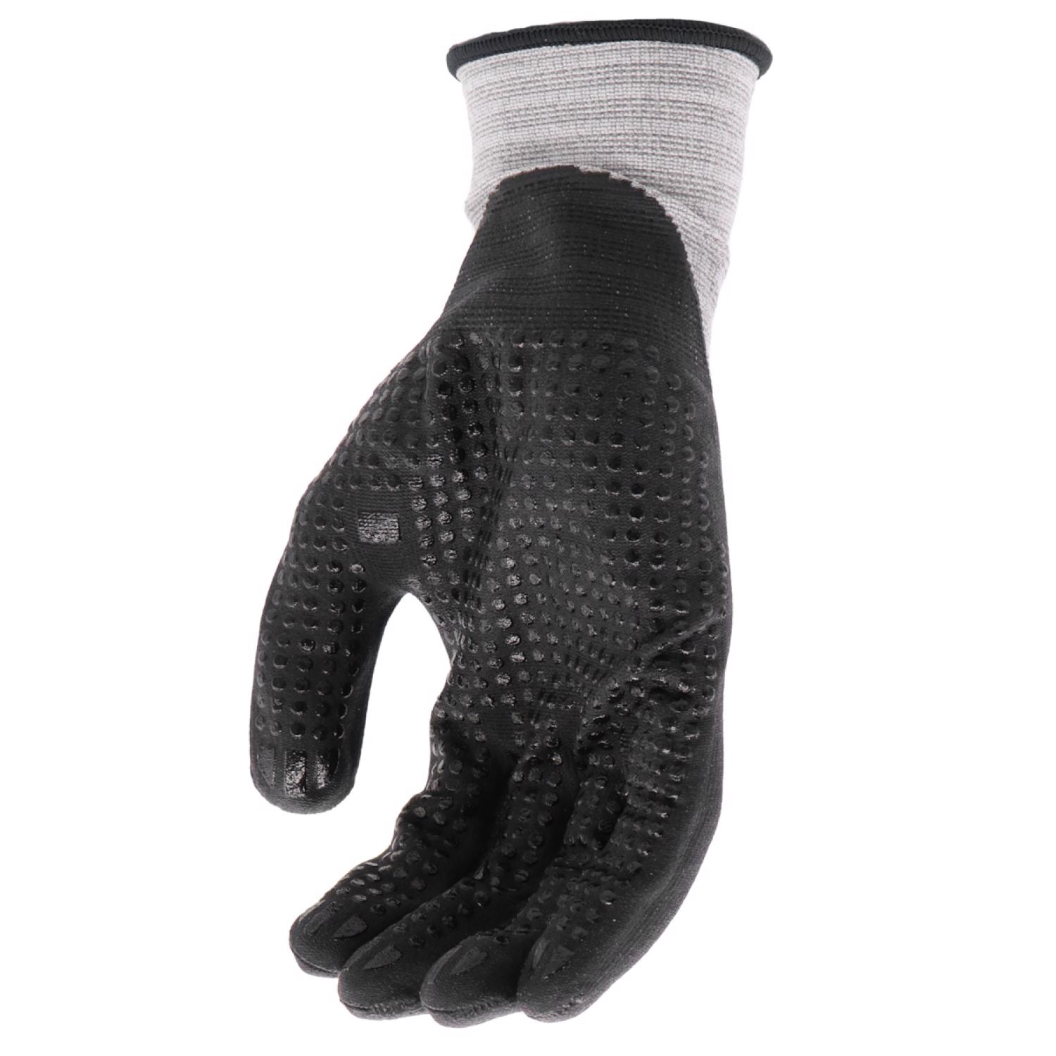 Boss Unisex Indoor/Outdoor Tactile Grip Gloves Black/Gray XL 1 pair - Jamoozus