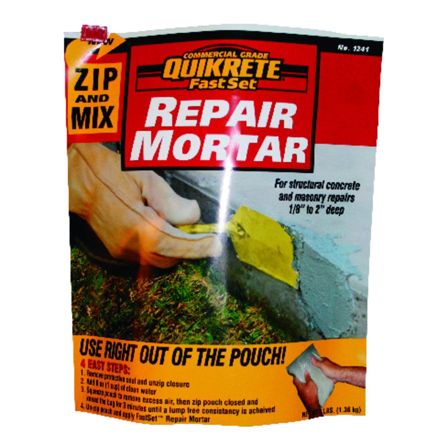 Quikrete Fast Set Repair Mortar 3 lb Gray - Jamoozus