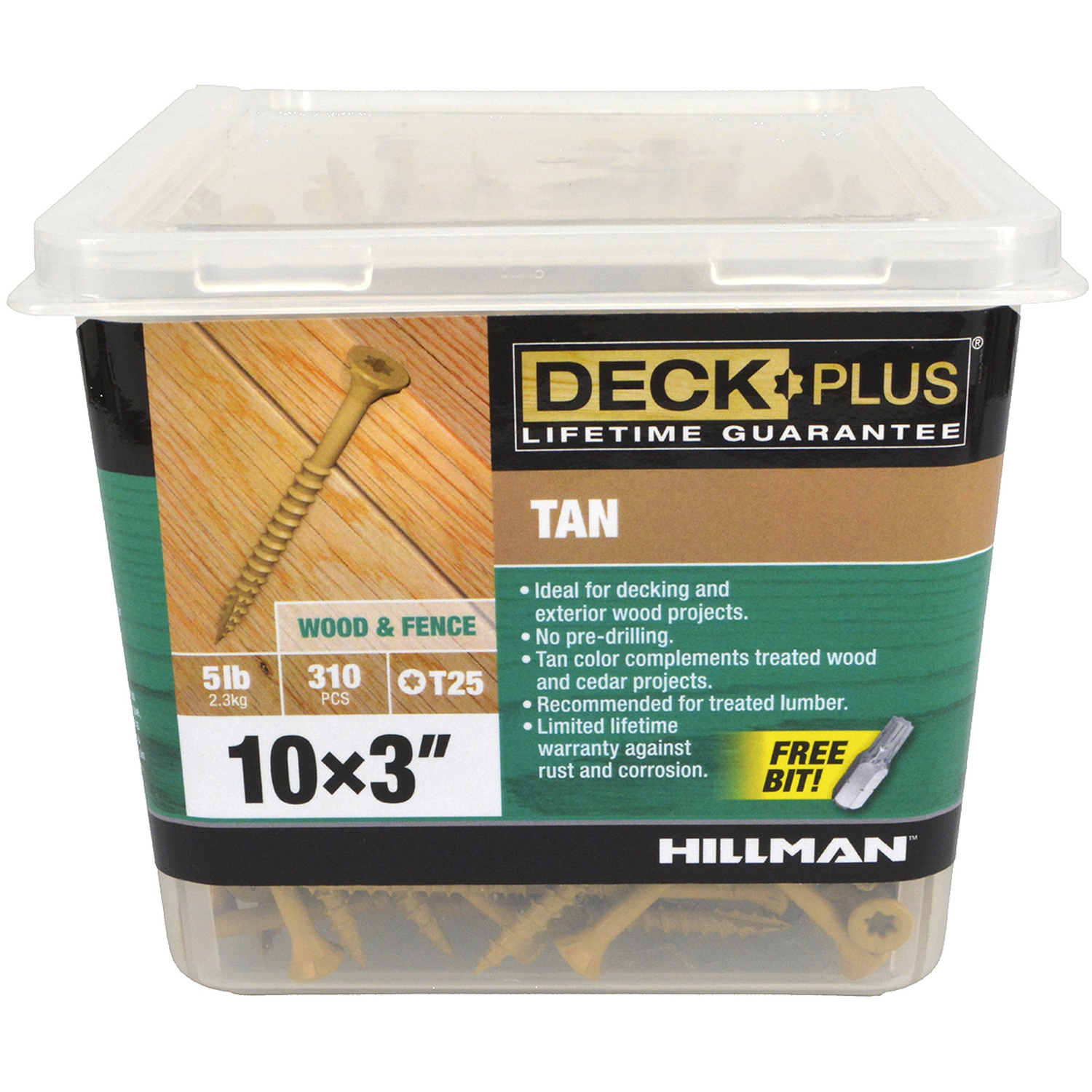 Deck Plus No. 10 X 3 in. L Tan Star Flat Head Exterior Deck Screws 5 lb - Jamoozus