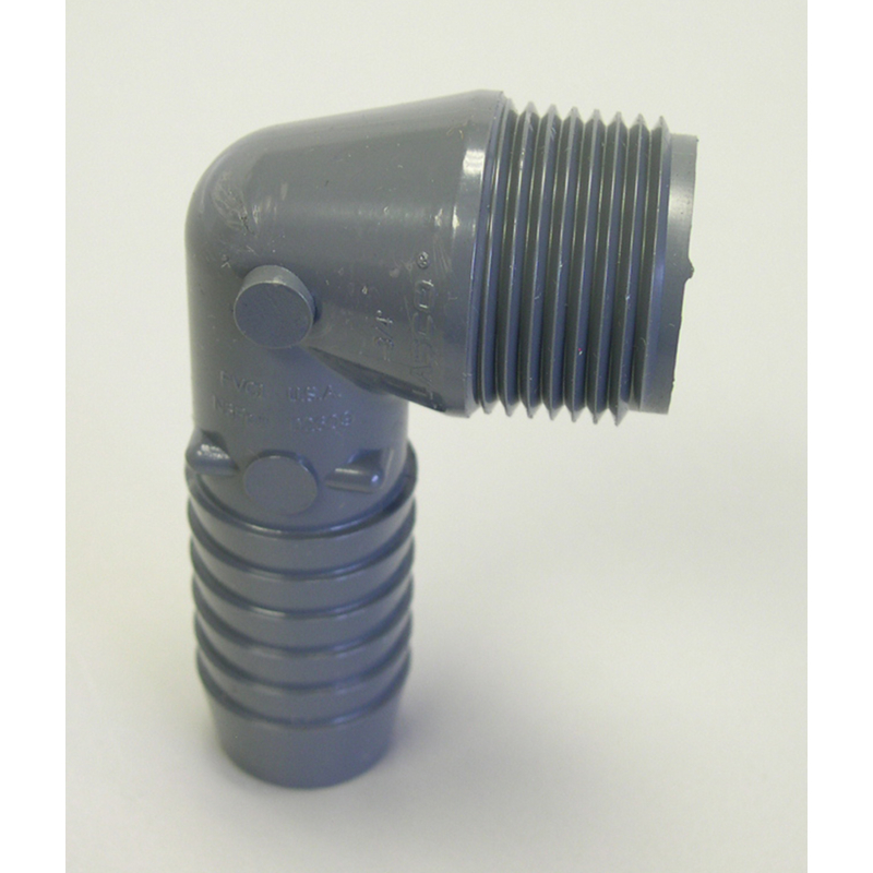 Campbell Schedule 40, 80, 120 2 in. Insert X 2 in. D MPT PVC Elbow 1 pk - Jamoozus