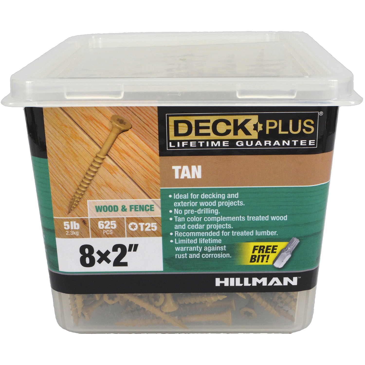 Deck Plus No. 8 X 2 in. L Tan Star Flat Head Exterior Deck Screws 5 lb - Jamoozus