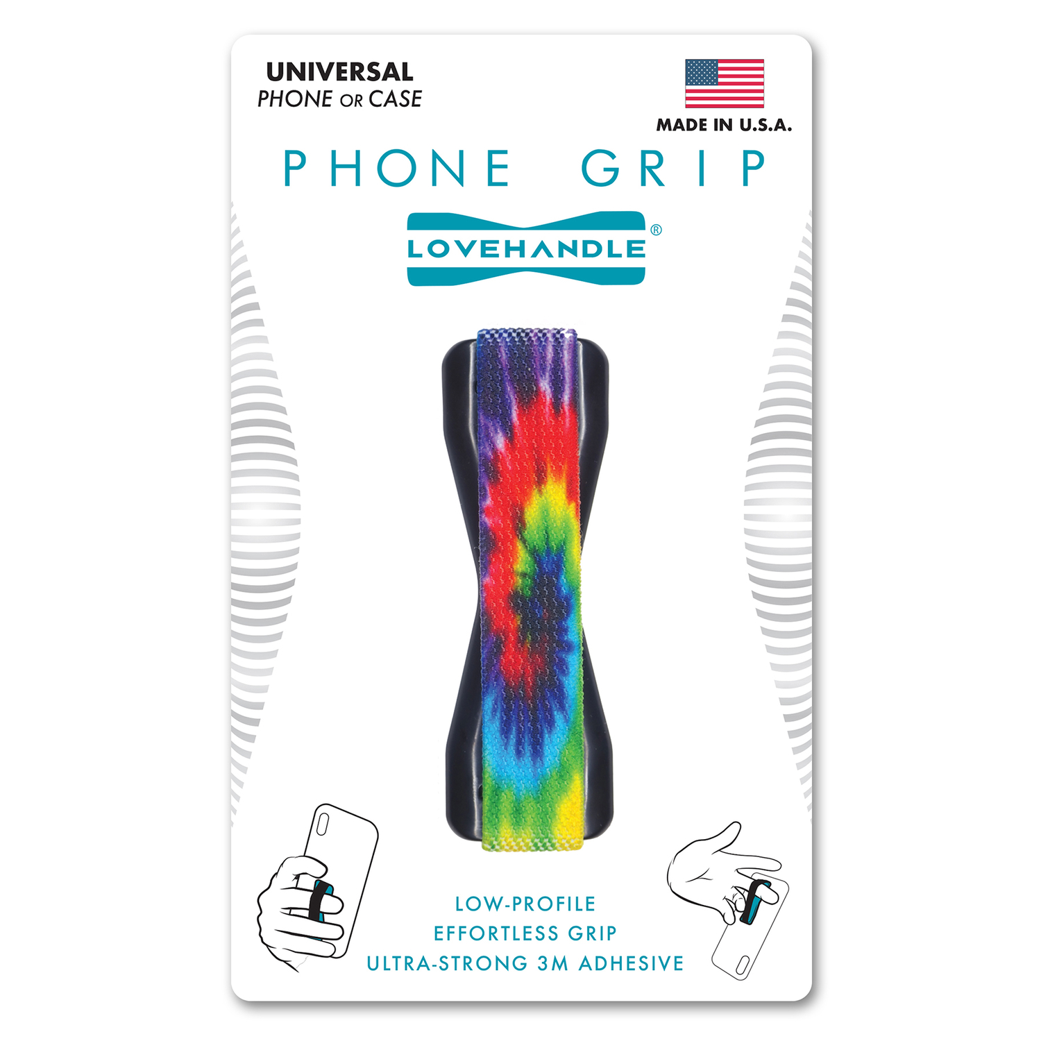 LoveHandle Multicolored Tie Dye Phone Grip For All Mobile Devices - Jamoozus