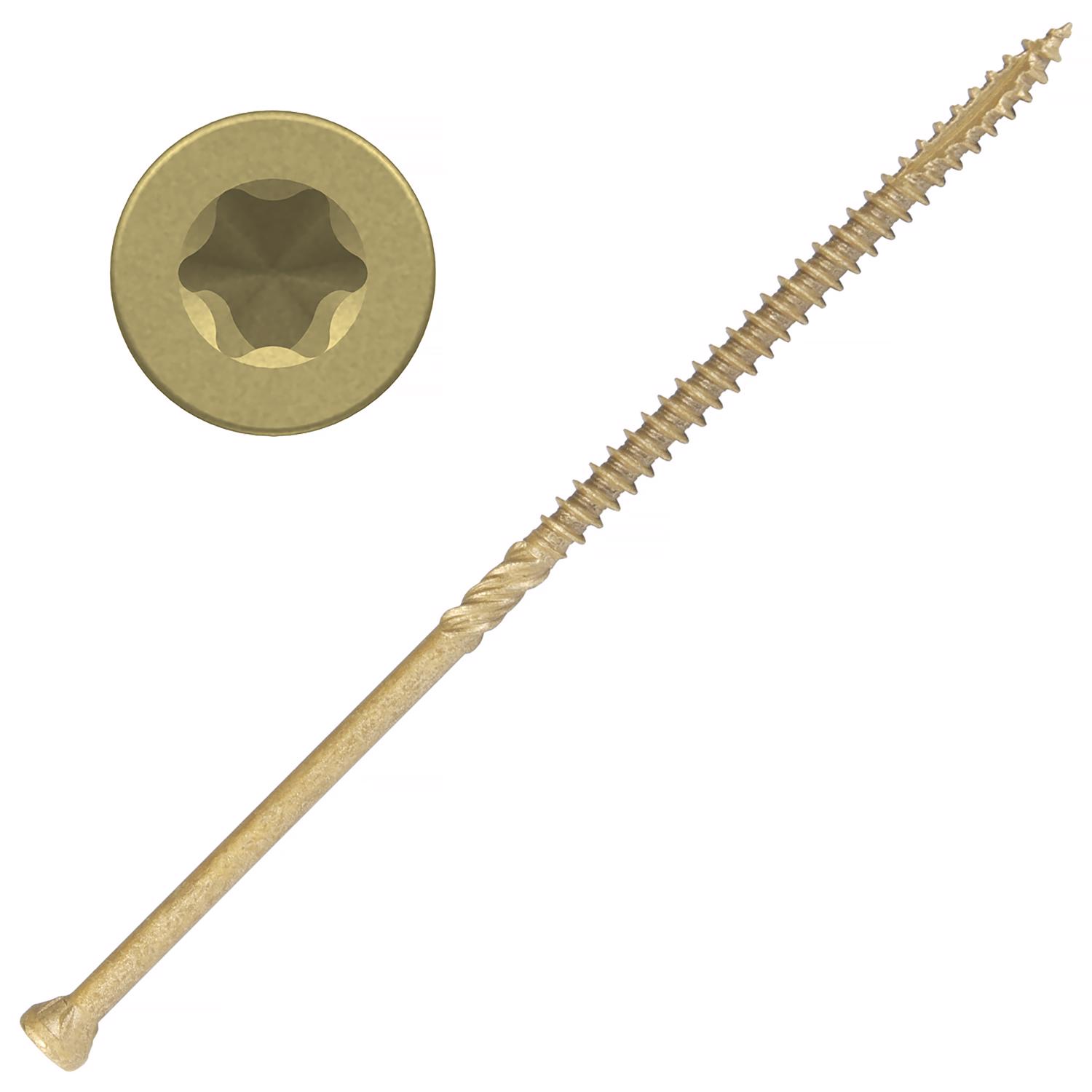 Screw Products EPIC No. 9 X 5 in. L Star Coated Trim Screws 1 lb 50 pk - Jamoozus