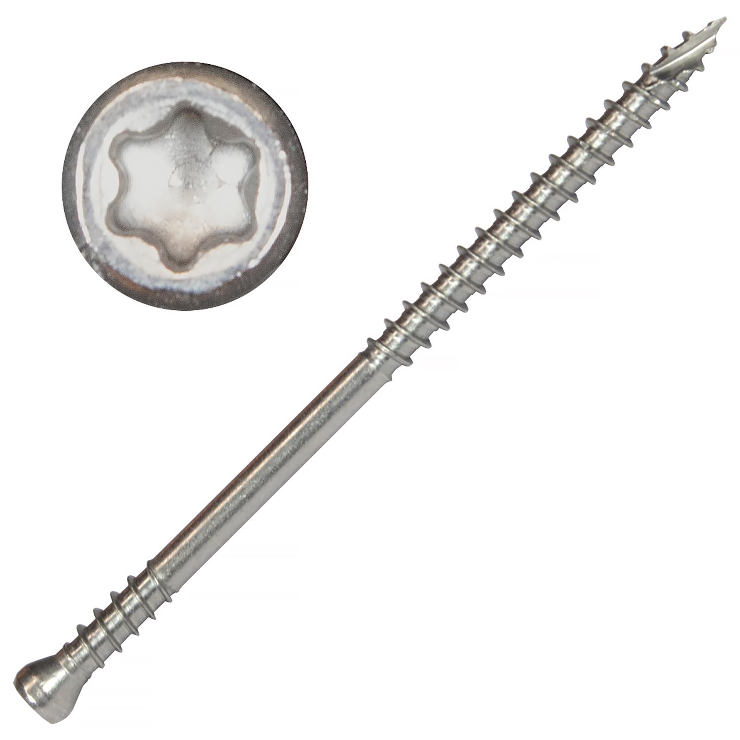 Screw Products PICO No. 8 X 3 in. L Star Wood Screws 1 lb 104 pk - Jamoozus