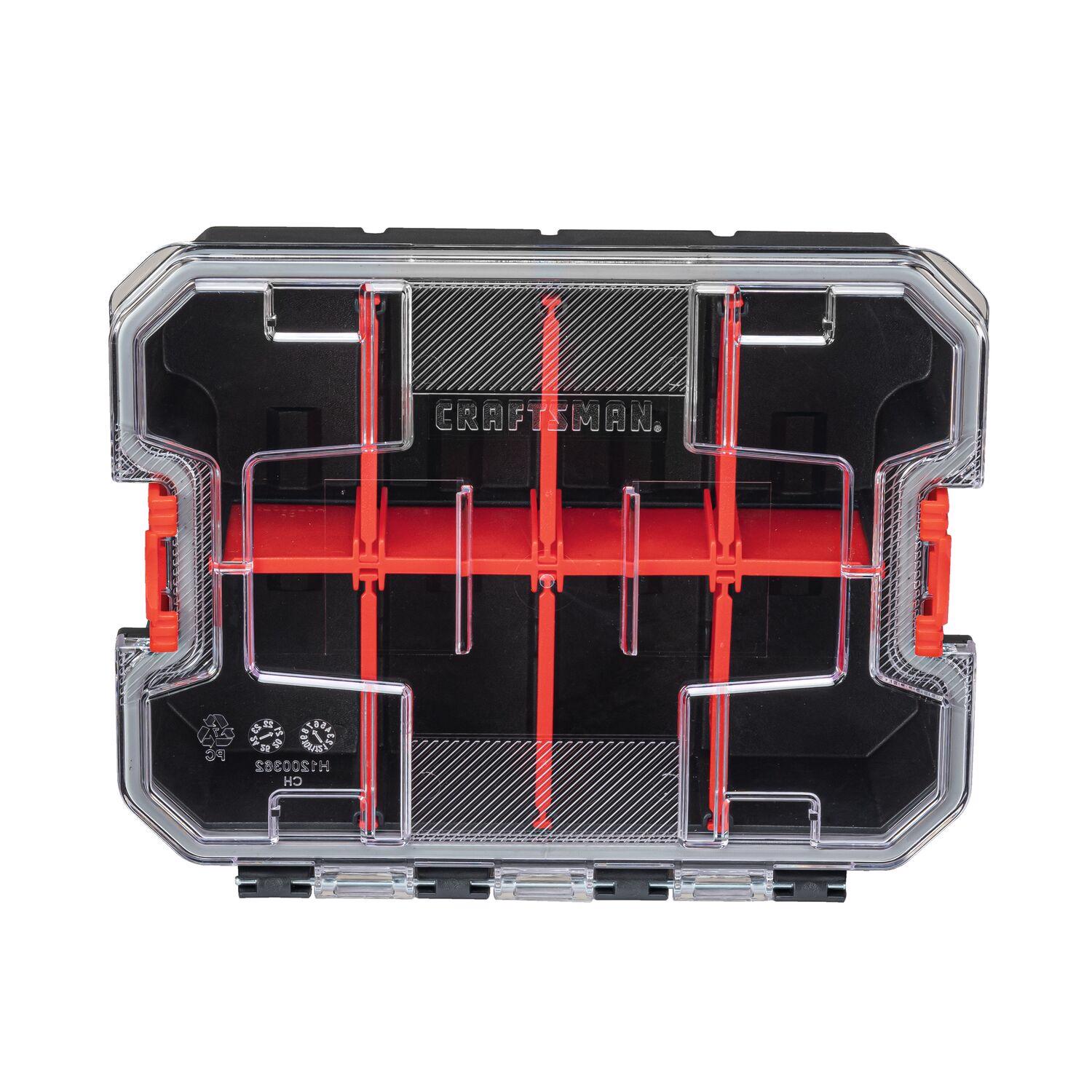 Craftsman VersaStack 7.5 in. W X 2.76 in. H Small Parts Bin Plastic 8 compartments Black/Red - Jamoozus