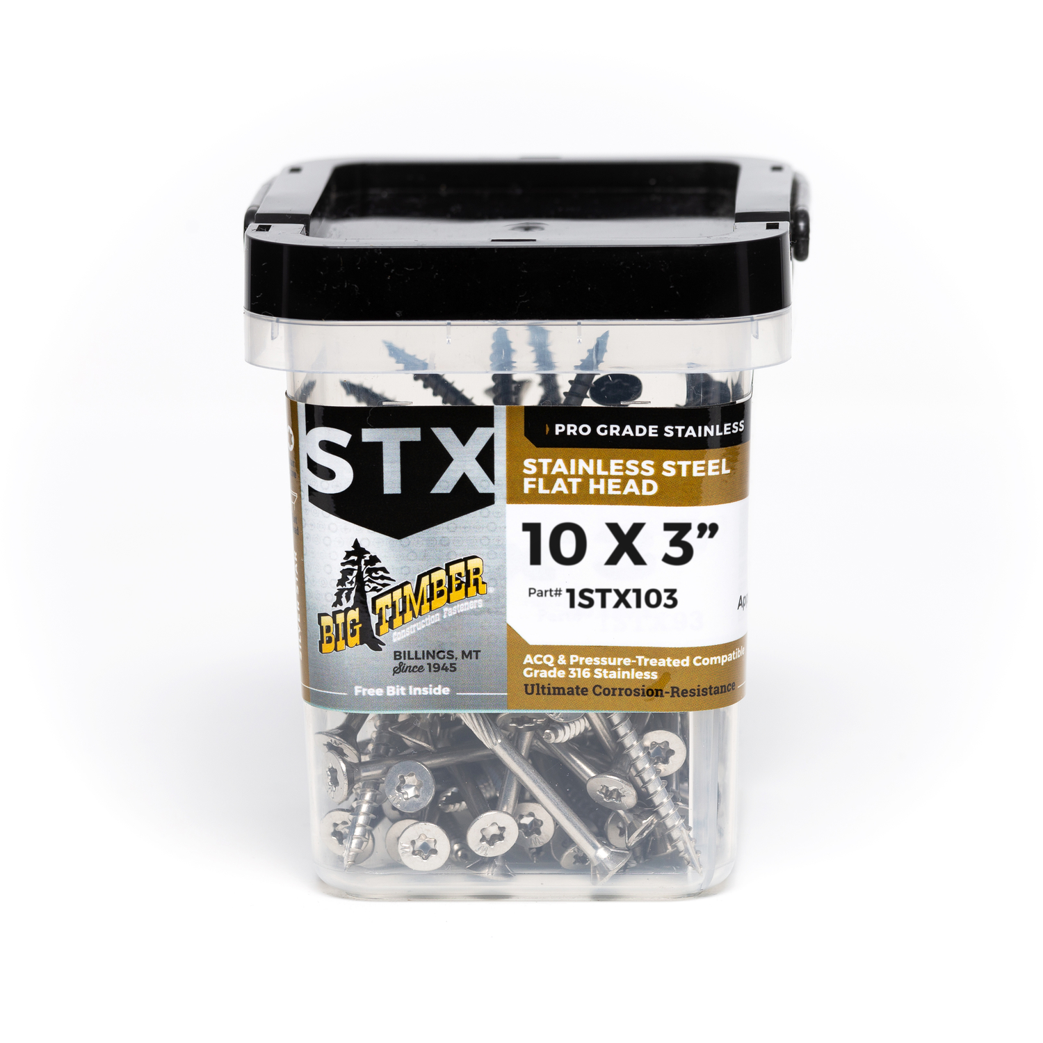 Big Timber No. 10 X 3 in. L Star Wood Screws 1 lb 72 pk - Jamoozus