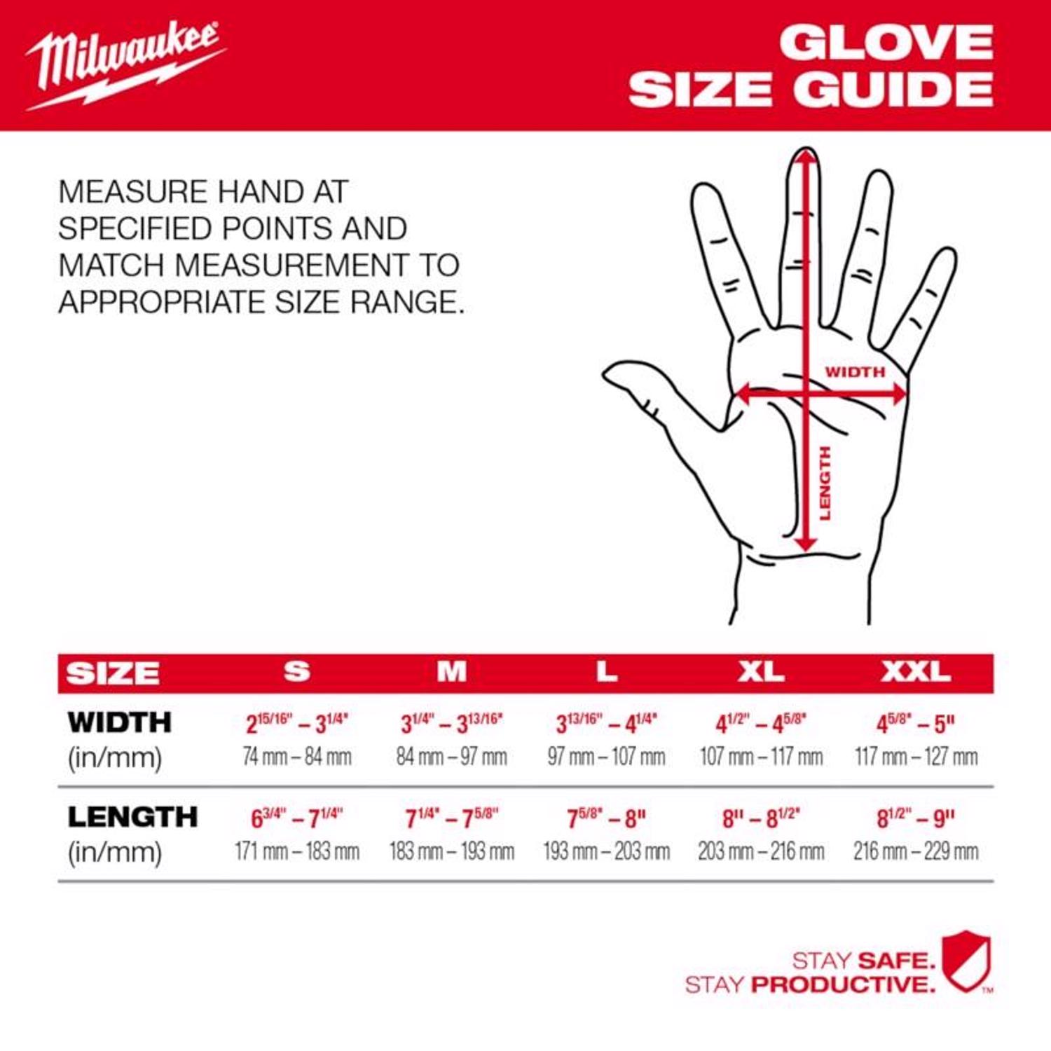 Milwaukee Demolition Work Gloves Red XL 1 pair - Jamoozus