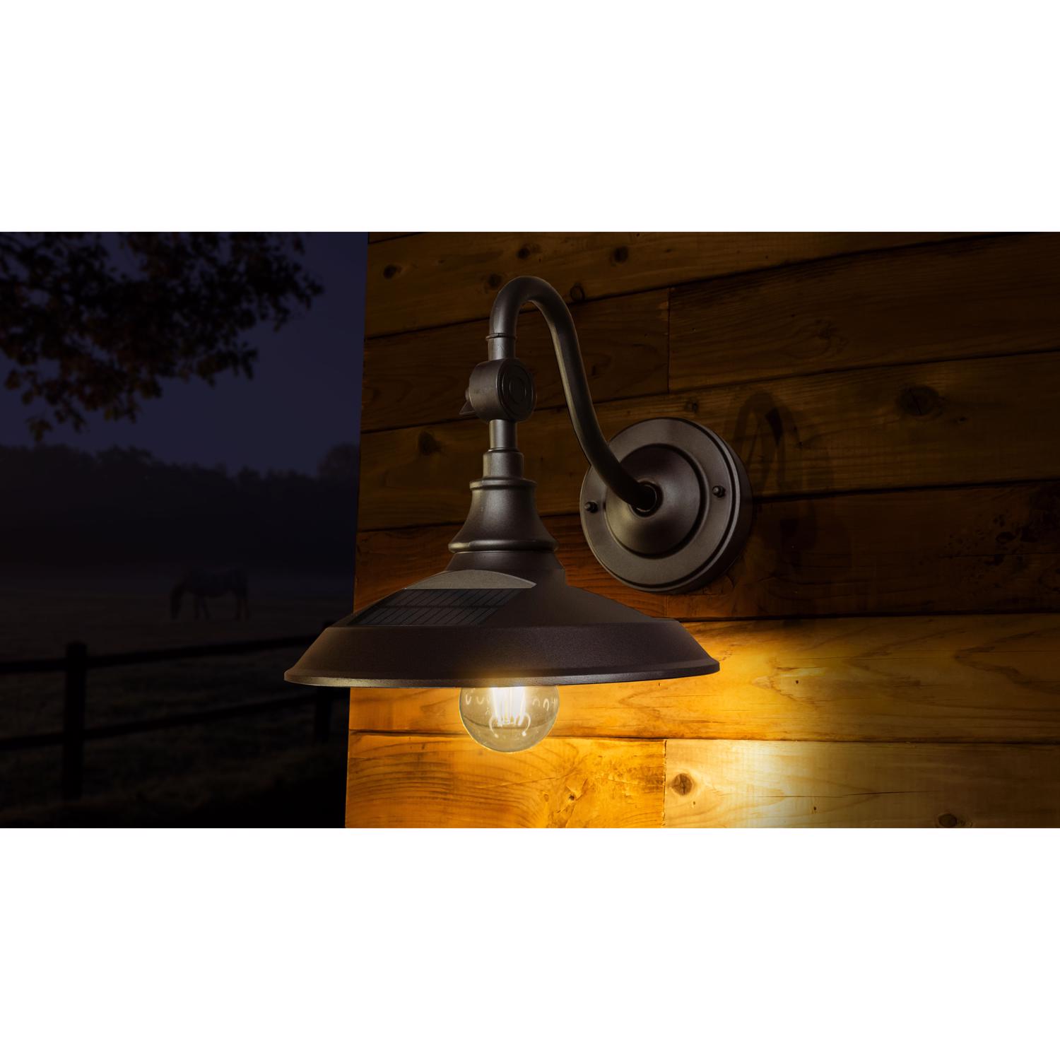 Classy Caps Dusk to Dawn Solar Powered LED Black Barn Light - Jamoozus