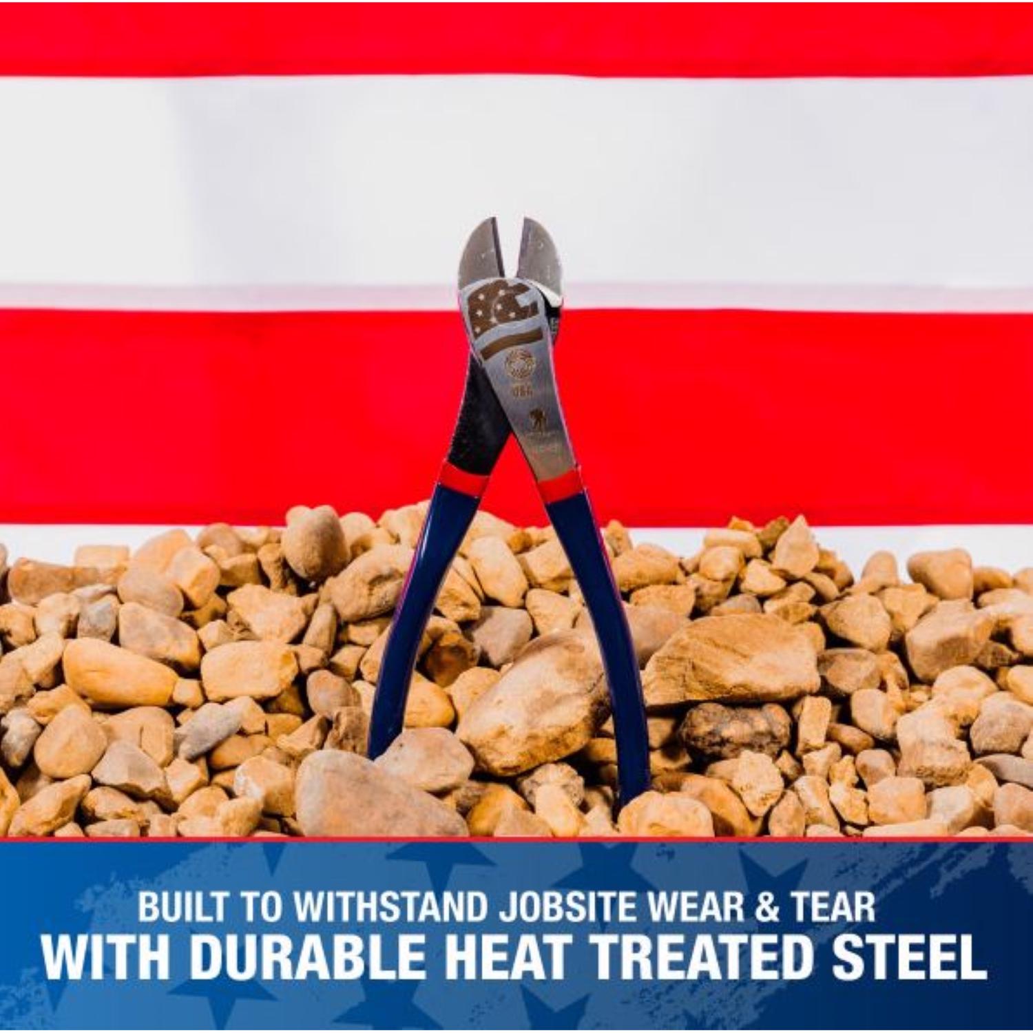 Southwire Wounded Warrior 8 in. L High-Leverage Angled Head Diagonal Pliers - Jamoozus