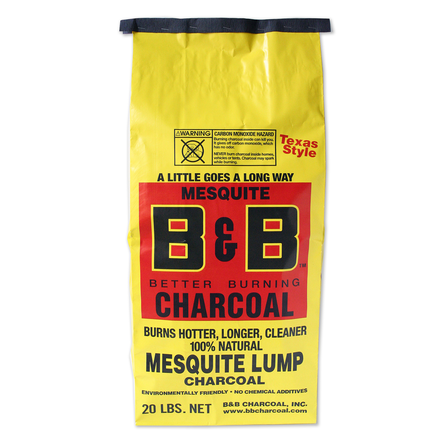 B&B Charcoal All Natural Mesquite Lump Charcoal 20 lb - Jamoozus