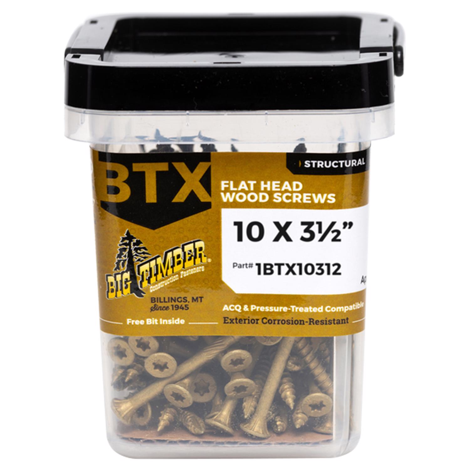 Big Timber No. 10 X 3-1/2 in. L Star Bronze Wood Screws 1 lb 54 pk - Jamoozus
