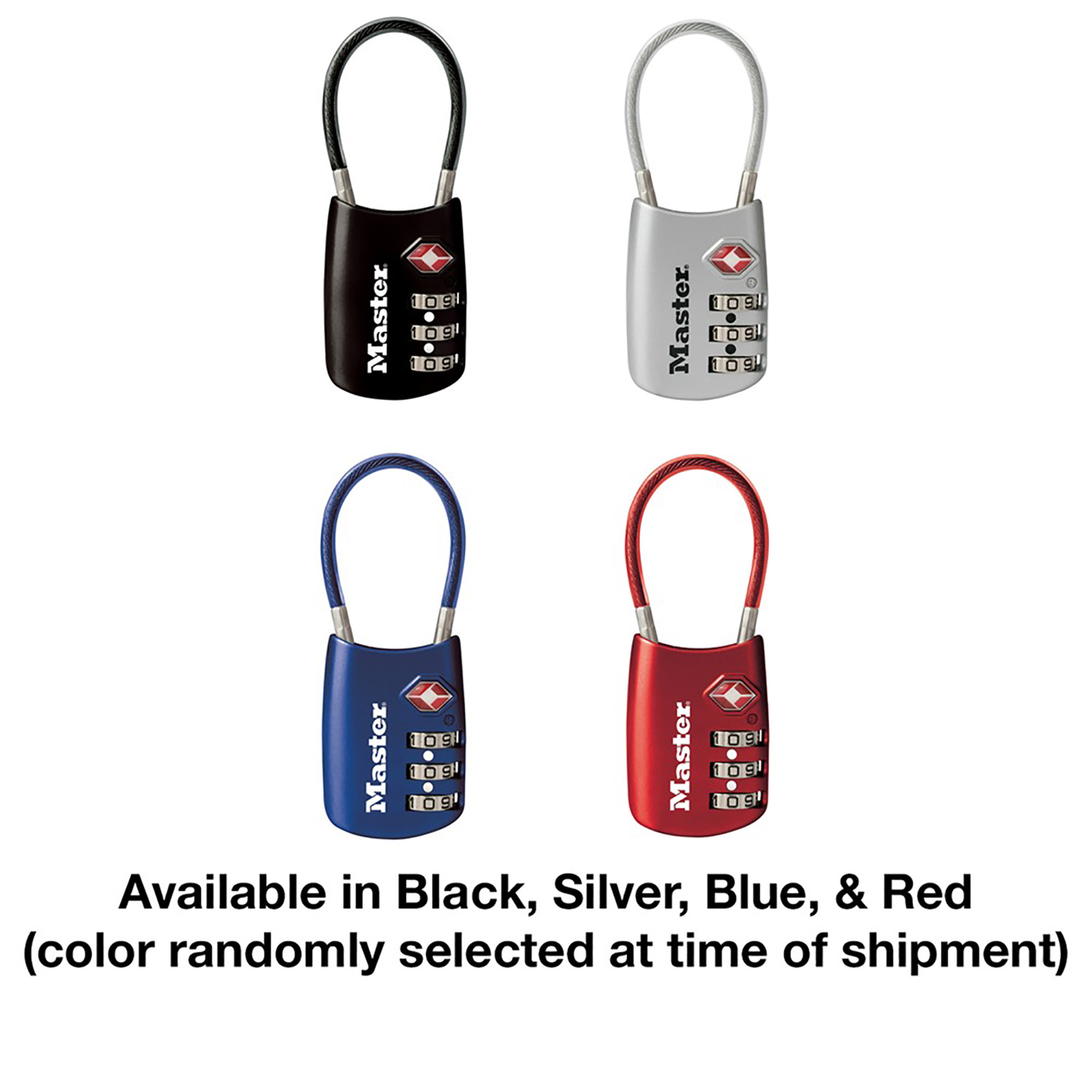 Master Lock 1-9/16 in. H X 1-3/16 in. W Steel 3-Dial Combination Luggage Lock - Jamoozus