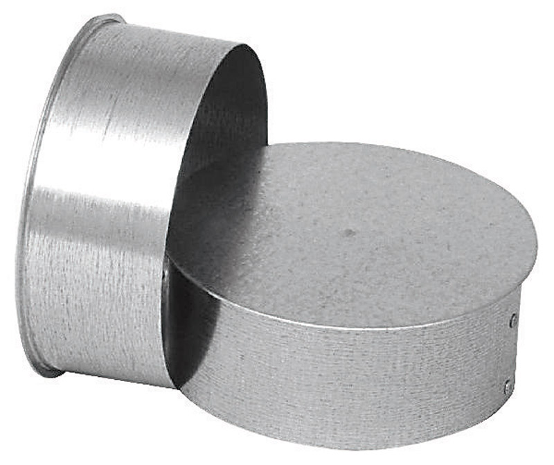 Imperial Manufacturing 8 in. X 8 in. X 8 in. Galvanized Steel Stove Pipe Tee Cap Flow Tee - Jamoozus