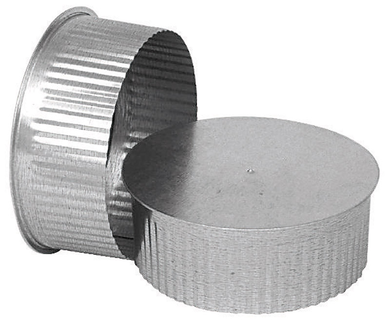 Imperial 5 in. D Galvanized steel Crimped Pipe End Cap - Jamoozus
