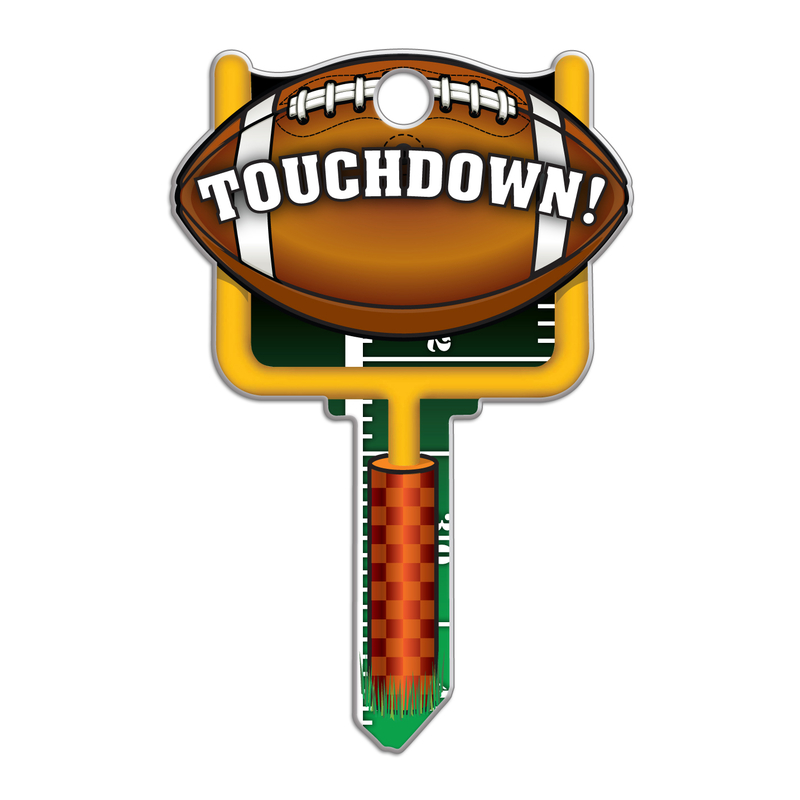 Lucky Line Key Shapes Football House Key Blank SC1 Single For Schlage - Jamoozus